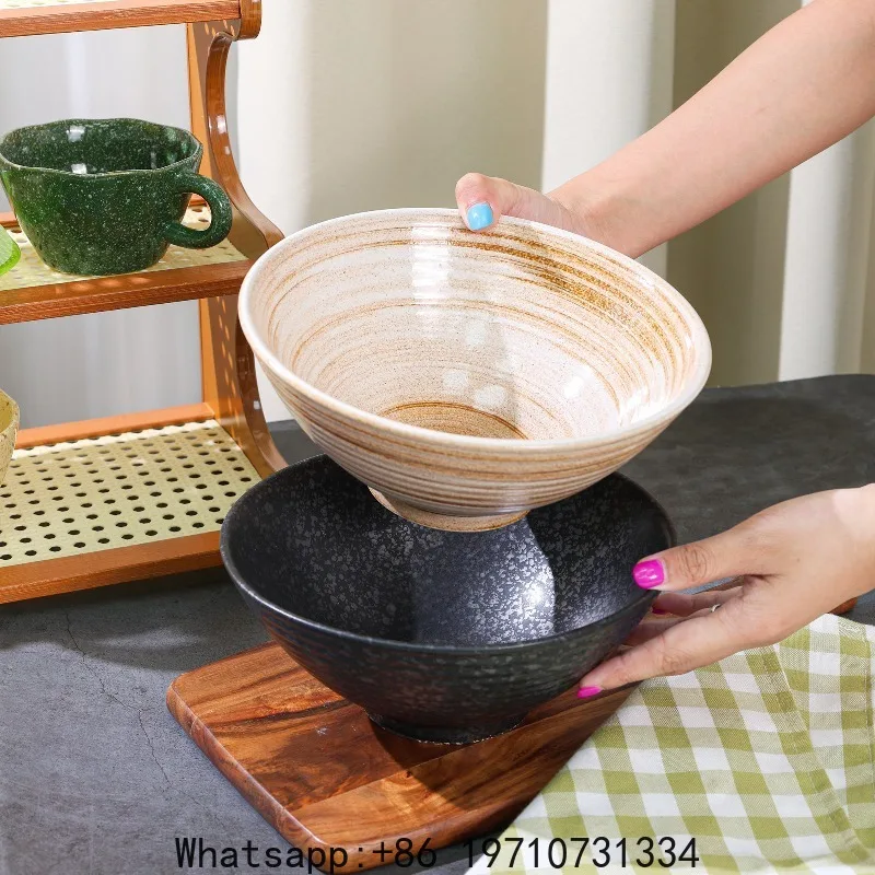 Japanese Ramen Bowl Noodle Bowl Household Large Ceramic Salad Bowl