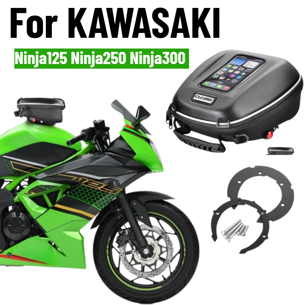 Tank Bag For KAWASAKI Ninja125 Ninja250 Ninja300 NINJA Z 125 250 300 250R 250SL EX300 Motorcycle Navigation Quick Lock Luggage