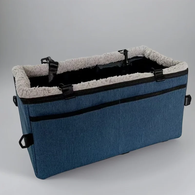 

Breathable Portable Car Dog Bed Front Seat Pet Carrier With Safety Strap Cozy Travel For Small Dogs Puppies And Cats Road Trip