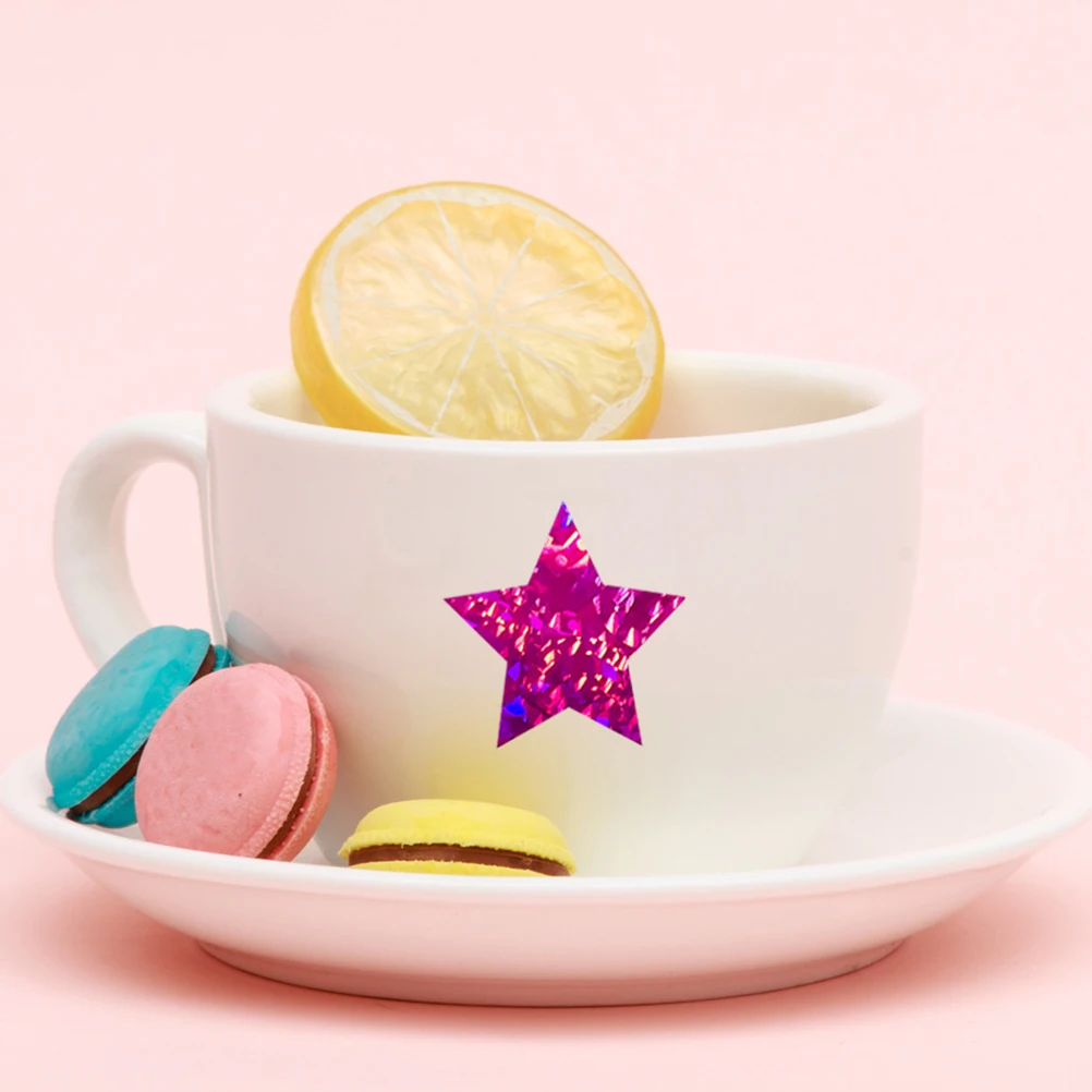

2 Rolls Star Sealing Stickers Holographic Decorative Seal Stickers Multi-Function Gift Labels for Candy Boxes Candy Bags