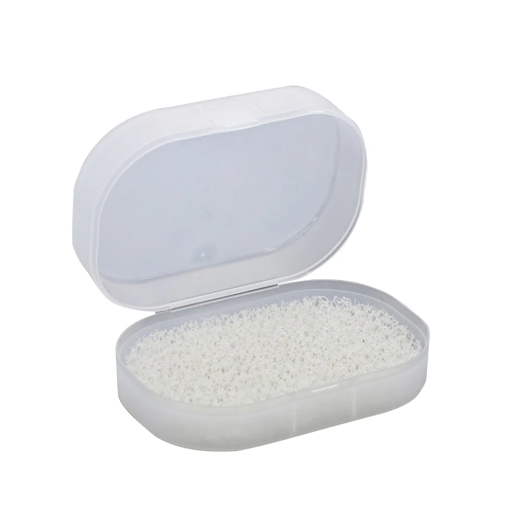 

4 Pcs/1 Soap Box Sponge Bathroom Container Home Case with Cover Waterproof White