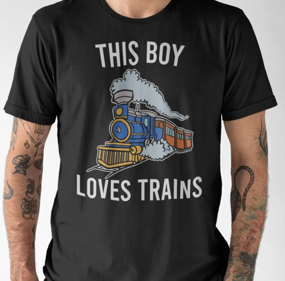 This Boy Loves Trains T Shirt