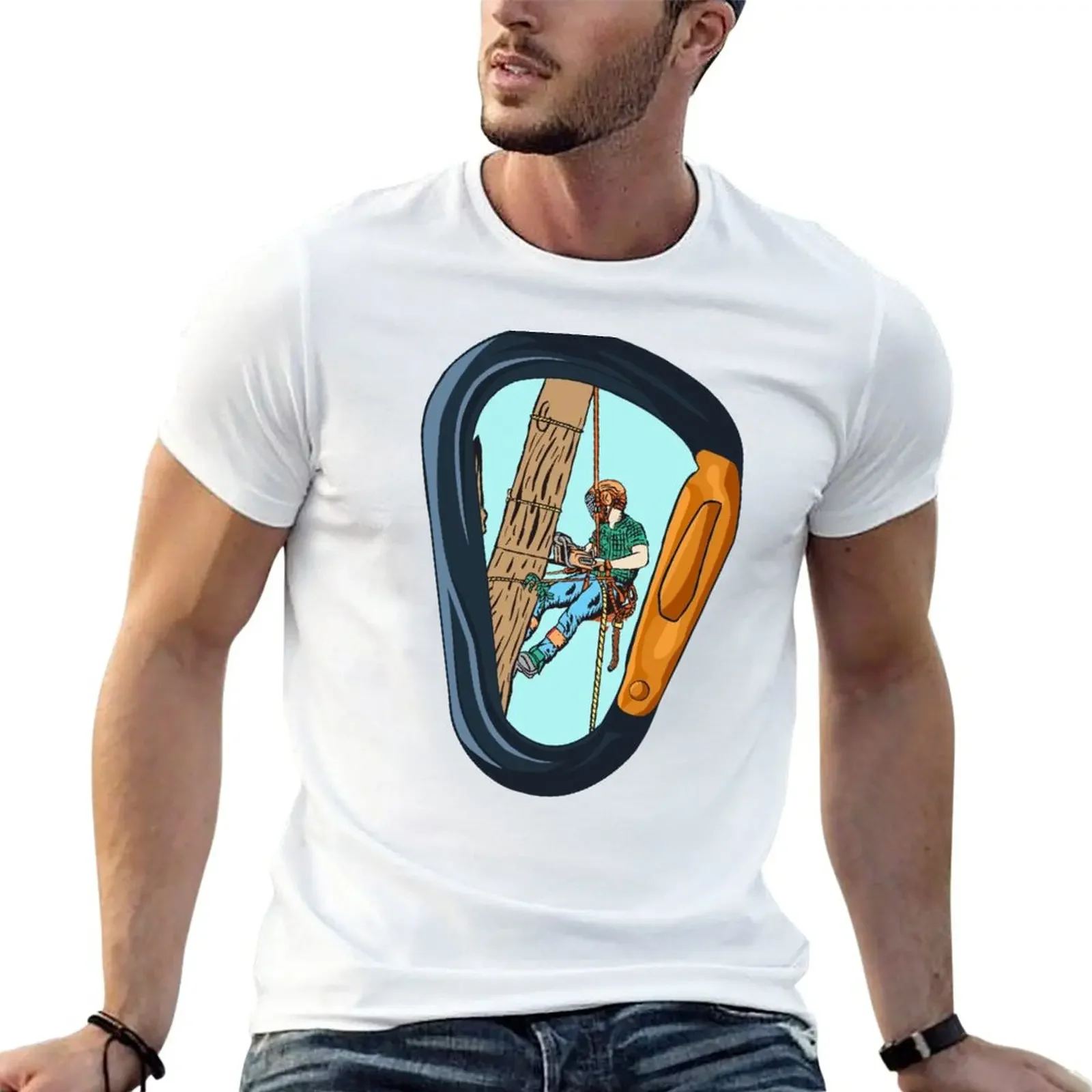 

New Vintage Arborist Carabiner Art T-Shirt anime clothes custom t shirt Aesthetic clothing mens clothes