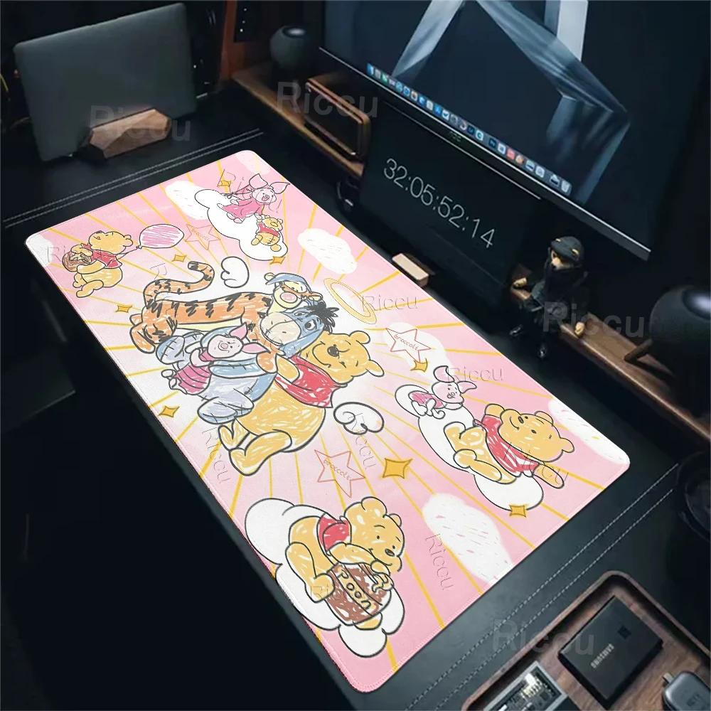 W-Winnies The Poohs Pattern Mouse Pads Computer Keyboard Mats Laptop Anti-slip Rugs Offices Accessories Aesthetics Rubber Carpet