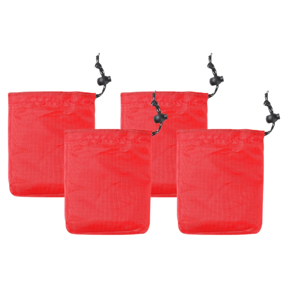 

4pcs Outdoor Storage Bags Drawstring Camping Travel Small Items Organizing Solution Portable Durable Polyester Bag