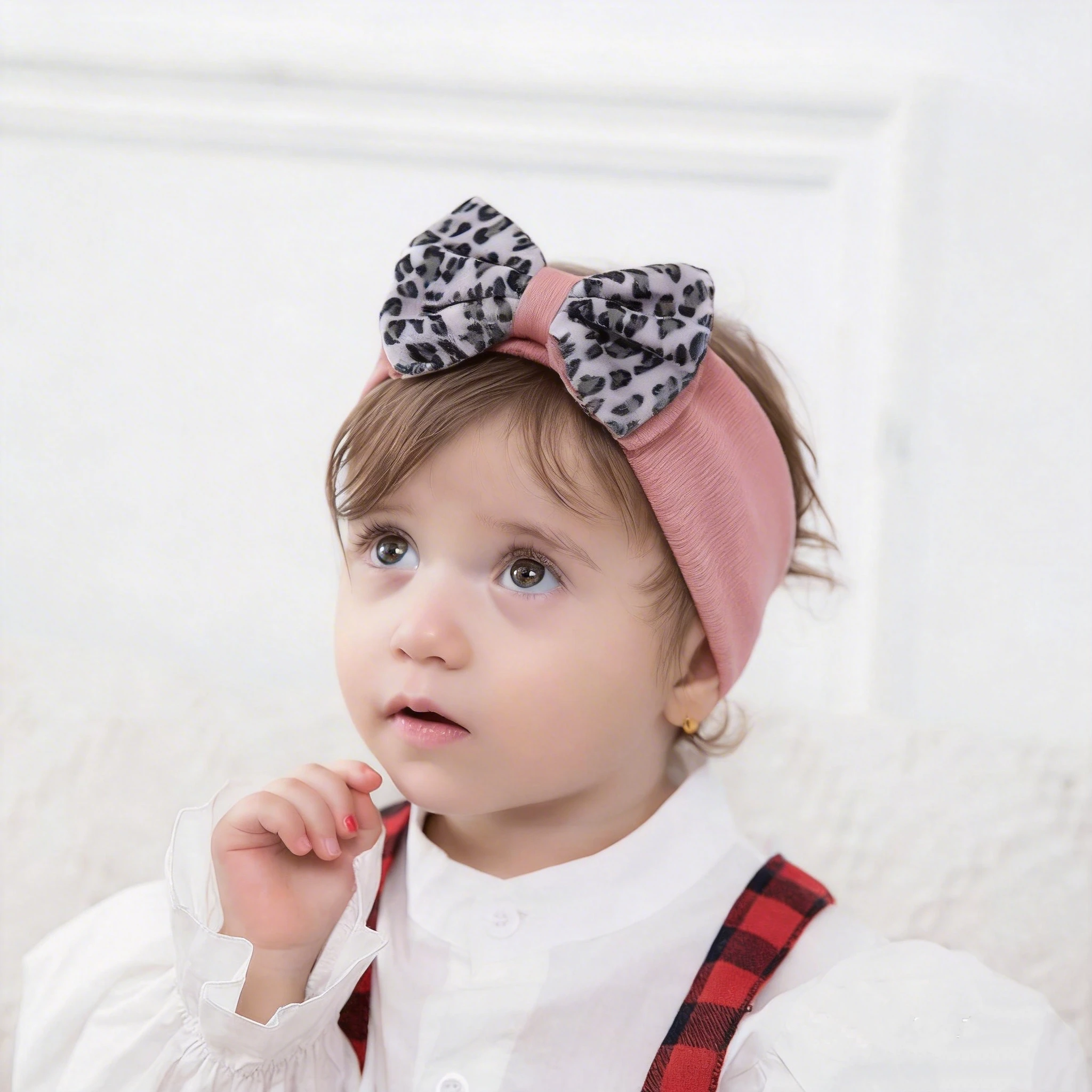 

Baby Girl Headband Leopard Print Pattern Bow Children Hair Band Elastic Nylon Newborn Headbands Soft Turban Kid Hair Accessories