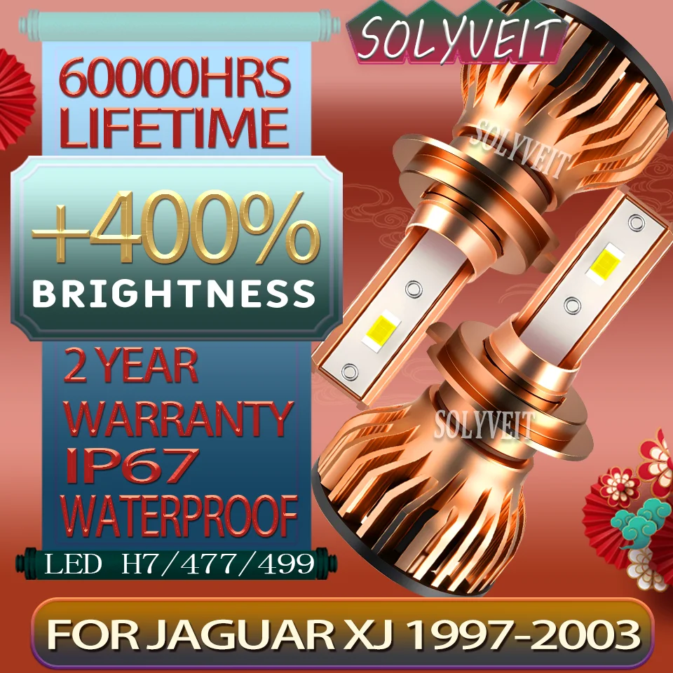 

Safety Lighting Reduce Long-Term Expenses Clear Night Vision H7 Headlight LED For Jaguar XJ 1997 1998 1999 2000 2001 2002 2003