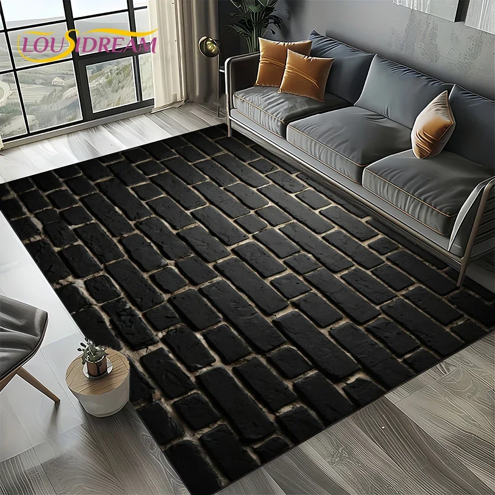 27 Style New Brick Stone Building Wall Originality Rug  for Living Room Bedroom Home Decor,kids Non-slip for Sofa Doormat