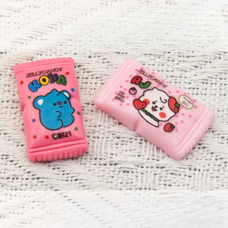 BT21 Mini Milk Candy Resin Charms Cute Cartoon Candy Ornaments DIY Jewelry Making Accessories view 4