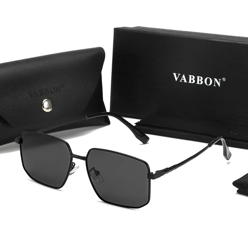 

Vabbon New Trendyy Men's Retro Metal Classic Fashion Polarized Glasses Outdoor Anti-Uv Street Photography Party Daily Wear Driving Fishing Glasses, Premium Gift 9543