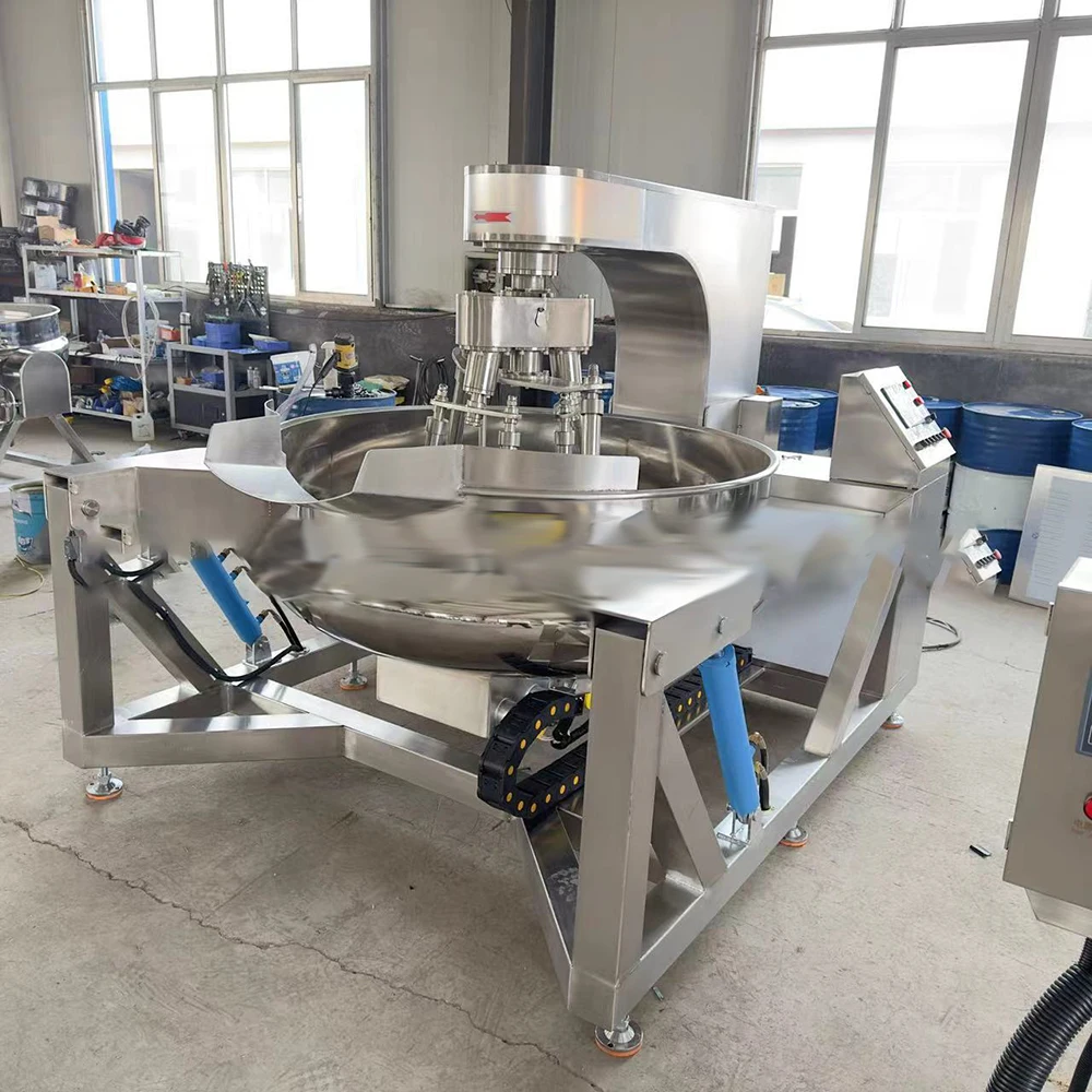 Food processing stainless steel anti-corrosion and acid-resistant fully automatic electromagnetic heating planetary stirring pot