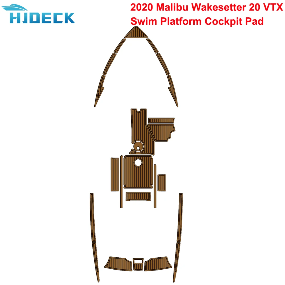 

2020 Malibu Wakesetter 20 VTX Swim Platform Cockpit Boat Cover Accessories EVA Foam Teak Deck Floor Pad Mat Customizable