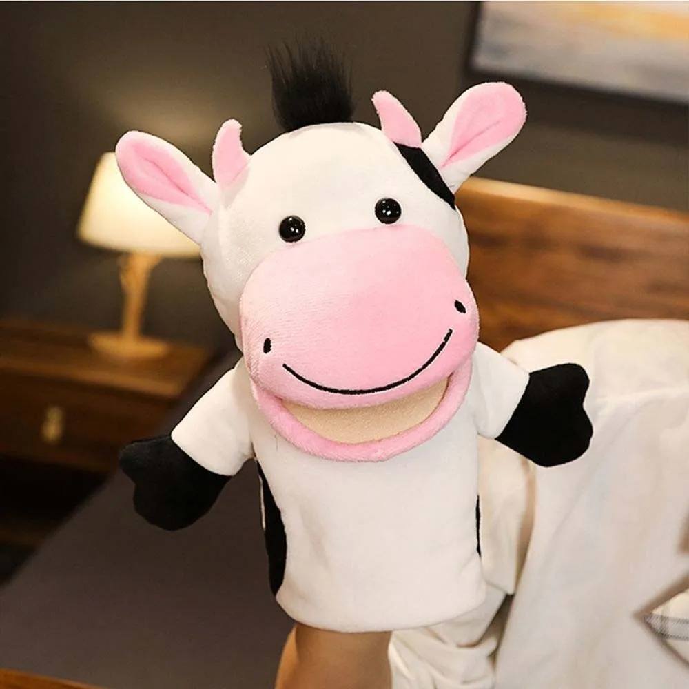 Telling Story Stofftier Handpuppe Cartoon Niedliche Handpuppe Affe Kuh Appease Puppen Baby