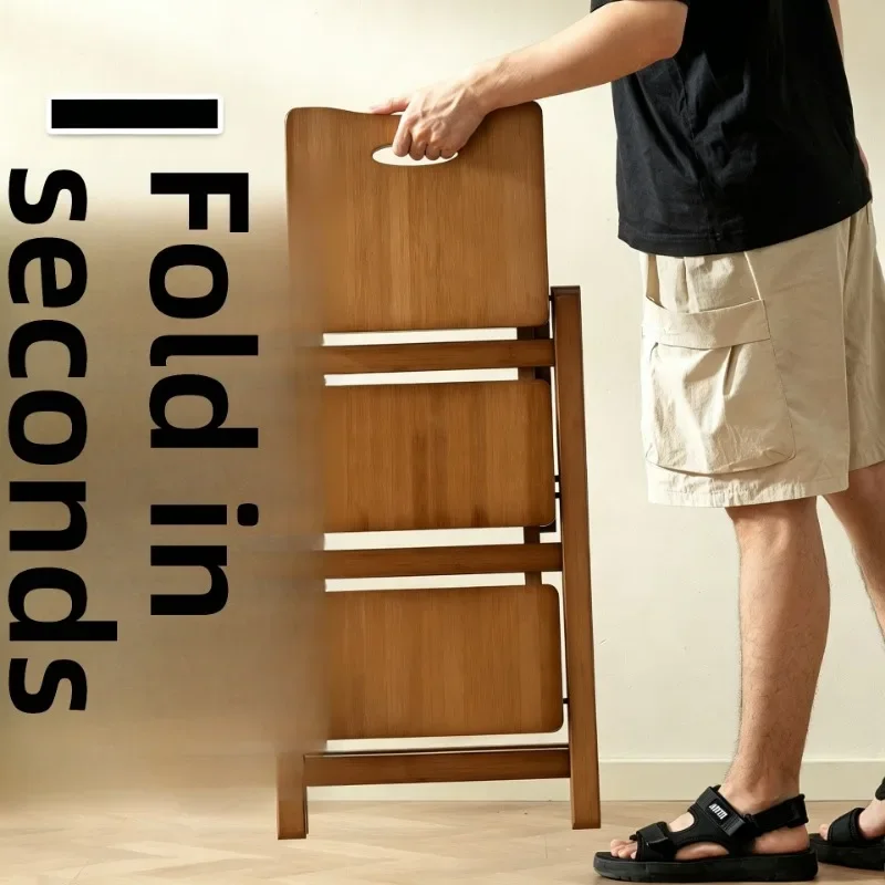 No Install Multifunctional Step Ladder Stool Foldable Two Way Kitchen High Reach  Step Ladder Ladder for Home Kitchen Furniture