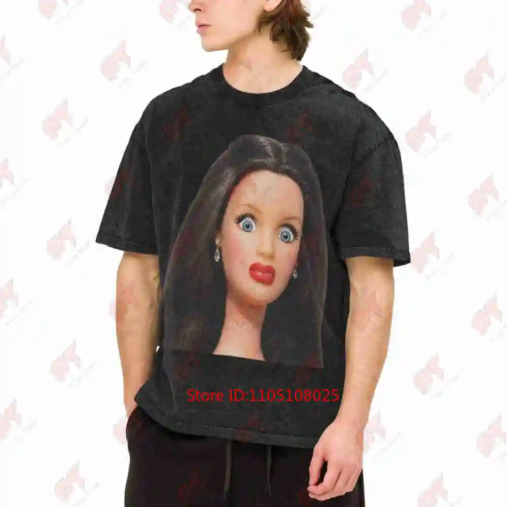 Face Meme Doll Offensive Weird Disgusted Gen Z Shocked Vintage Washed Tee Pure Cotton T-Shirt