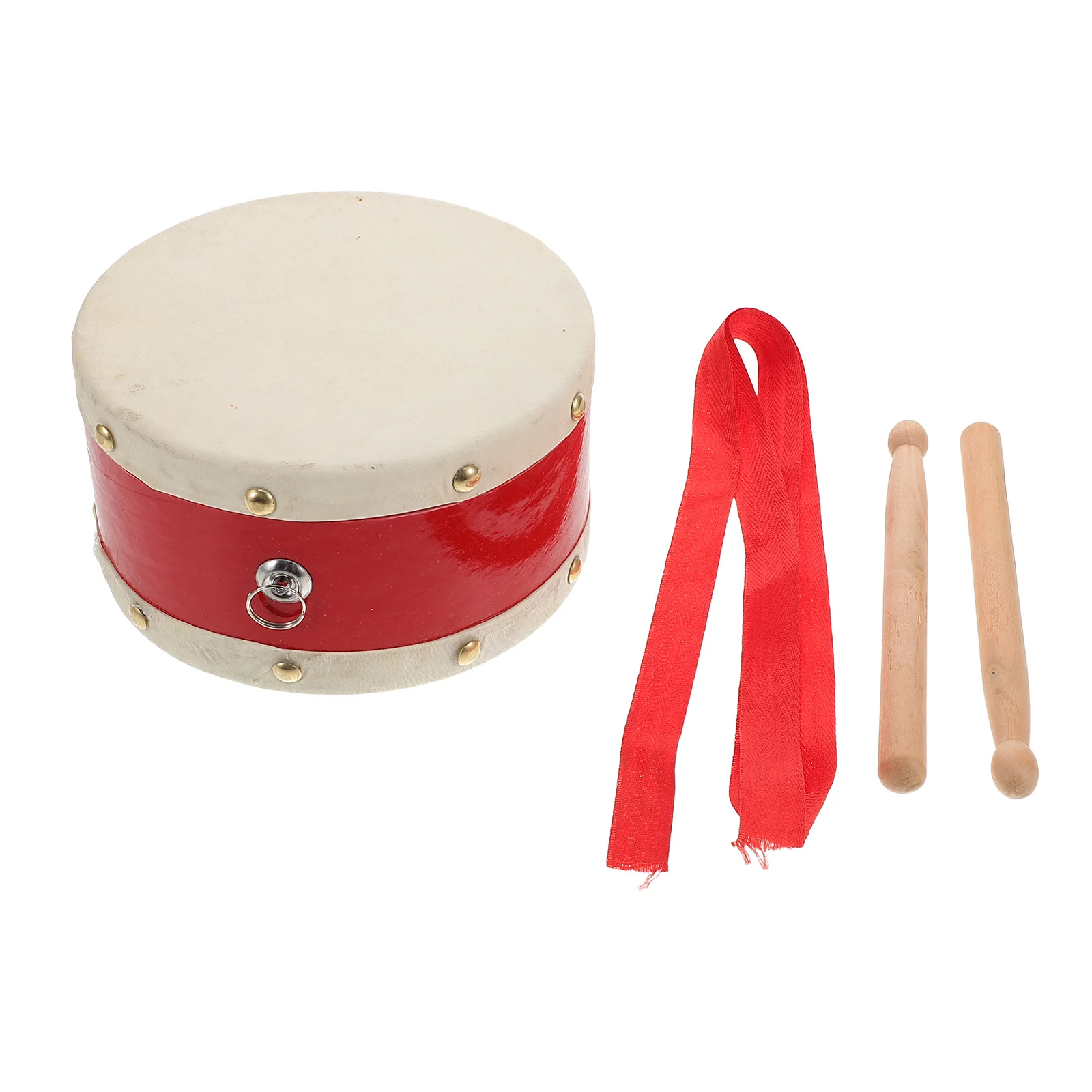 

Sheepskin Drum Beginner Practice Snare Double Sided Beginners Marching Hand Percussion Wood Classroom Music Toy Child