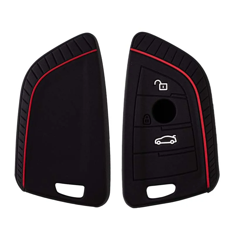 3/4 Buttons Silicone Car Key Case Cover For BMW X1 X3 X4 X5 X6 F15 F16 F48 G30 G38 525 540 740 1 2 5 7 Series Key Protector Case