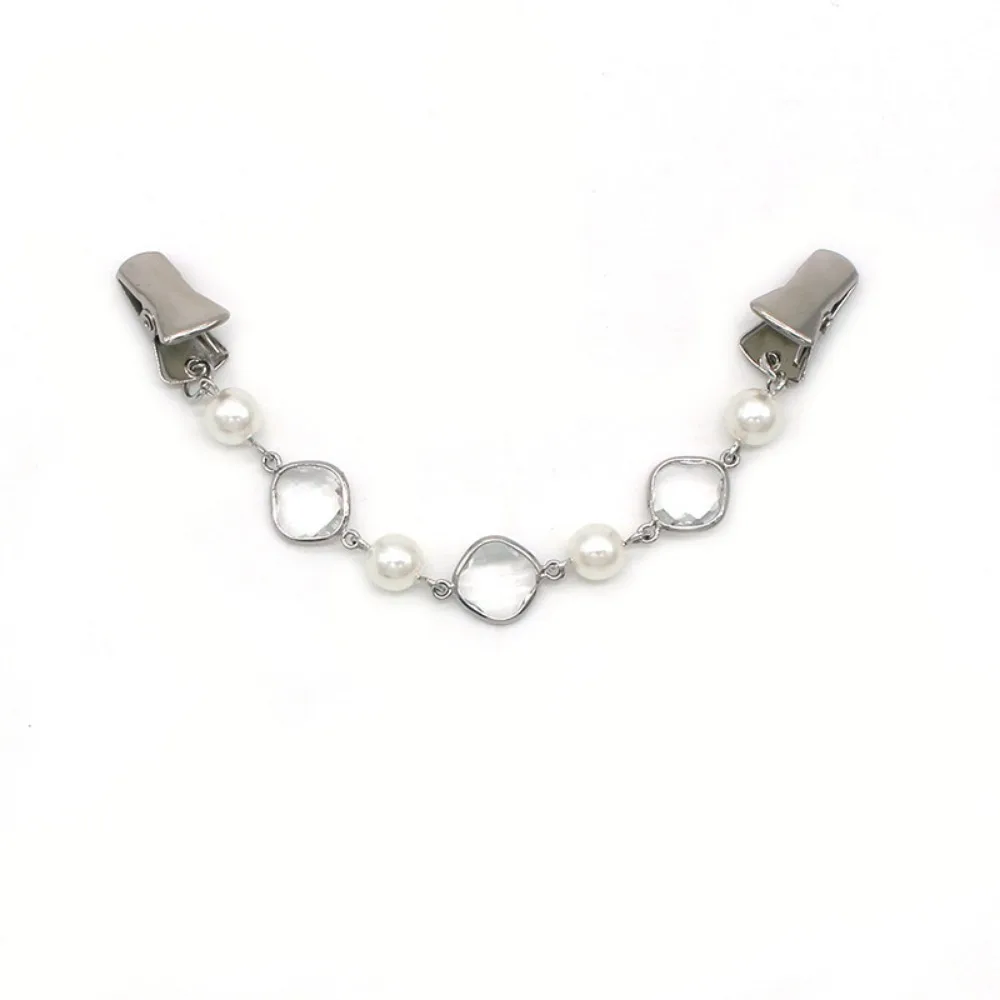 أزياء سبائك سترة كليب اللؤلؤ الراين بروش دبوس سترة بطة كليب الملابس الديكور