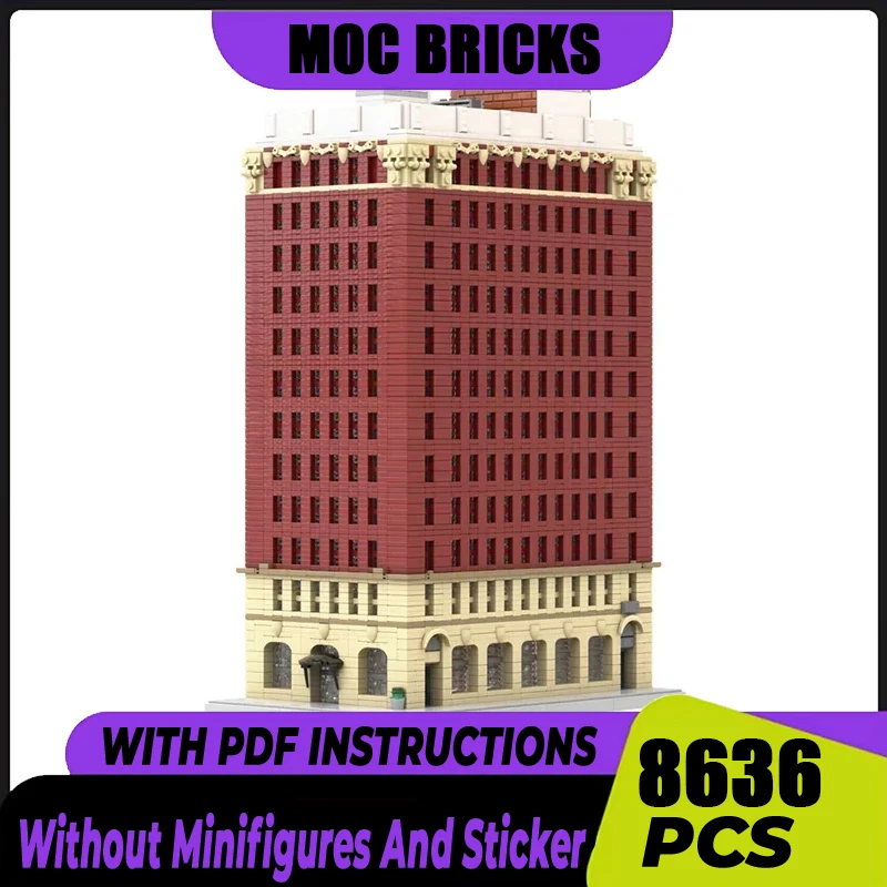 City Street View Model Moc Building Blocks Historic Building Model Technology Brick DIY Assembly Construction Holiday Set Toys