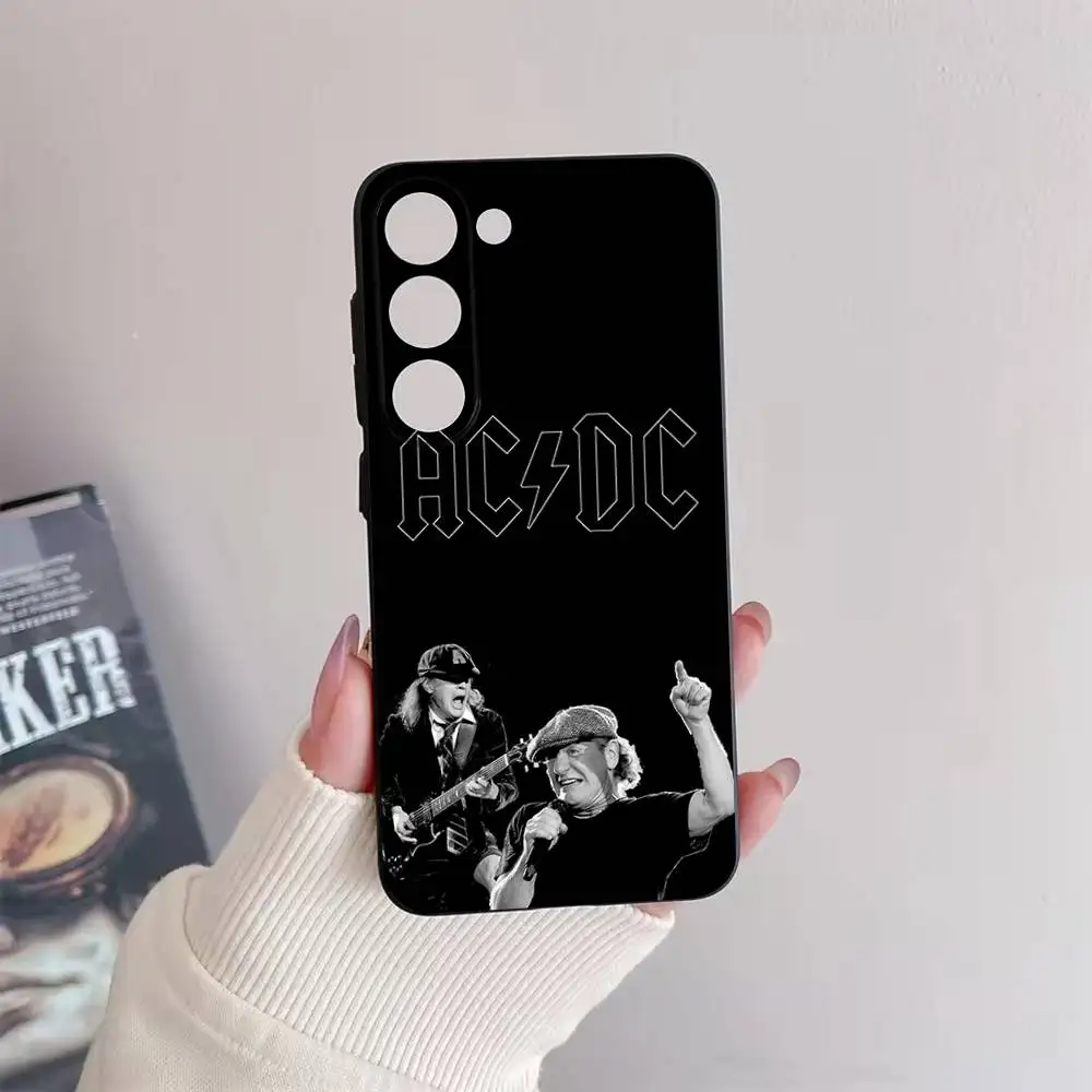 Etui A-AC Power Up D-DC na telefon Samsung Galaxy A73,72,51,53,52,71,22,5G,Note,J7,8,9, miękki czarny pokrowiec