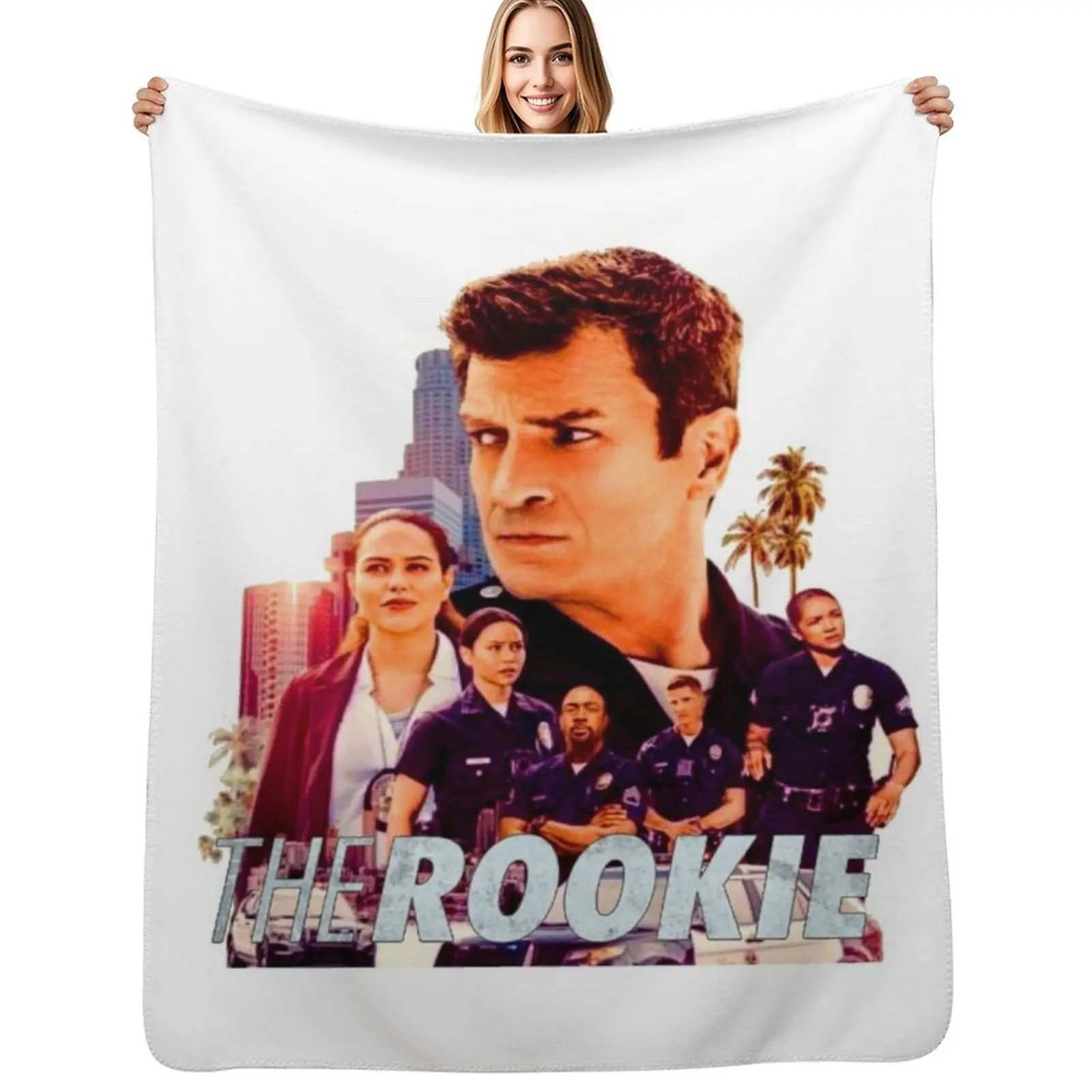 

The Rookie Sticker Fanart Throw Blanket blankets ands Luxury Thicken Fashion Sofas Luxury Blankets