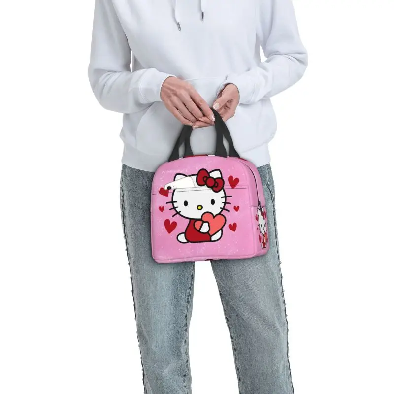 Hello Kitty Lunch Box per le donne borsa termica per il pranzo isolata per alimenti a tenuta stagna borse da Picnic riutilizzabili