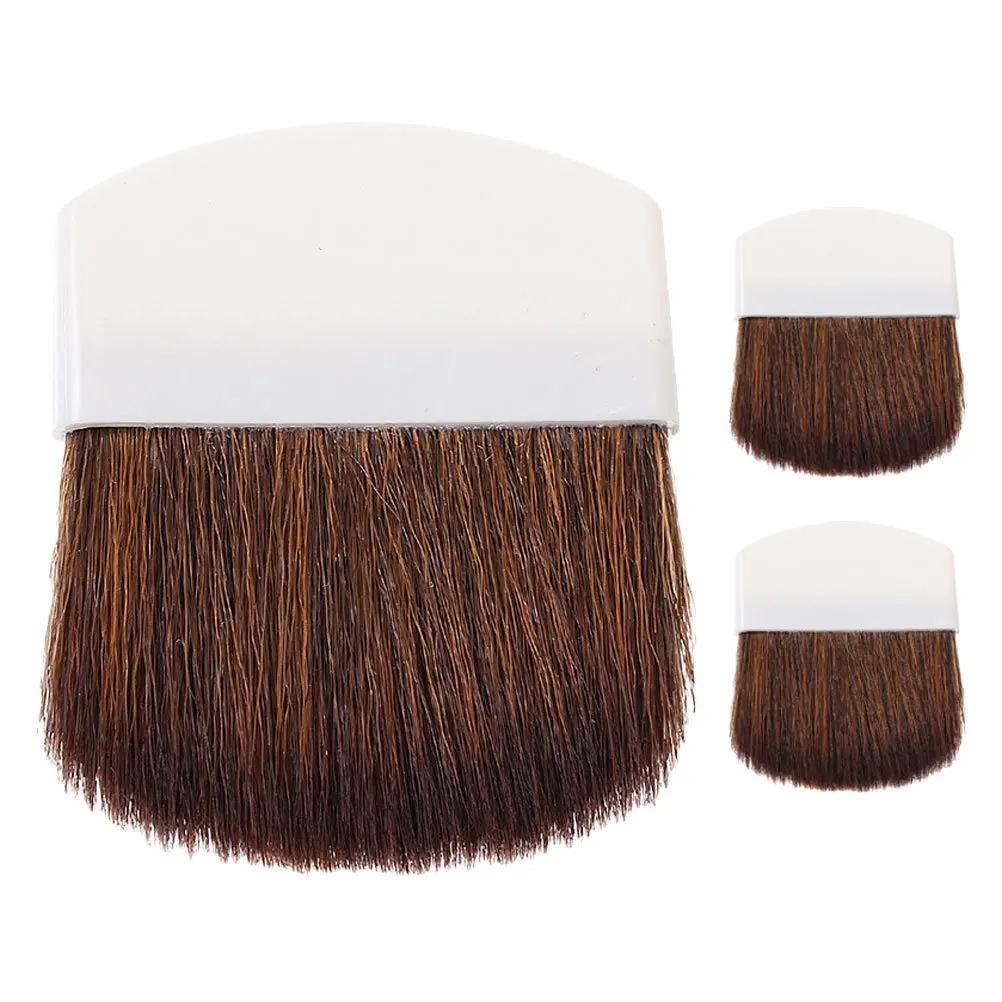 3 個ミニメイクブラシショートハンドルルースパウダーブラッシュファンデーションアイシャドウブラシ小さなフェイスブラシトラベルセット