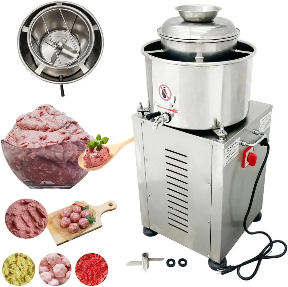 

Electric Meat Puree Making Machine Meatball Beater Fully Automatic Mixer Stainless Steel 2200W 2800RPM