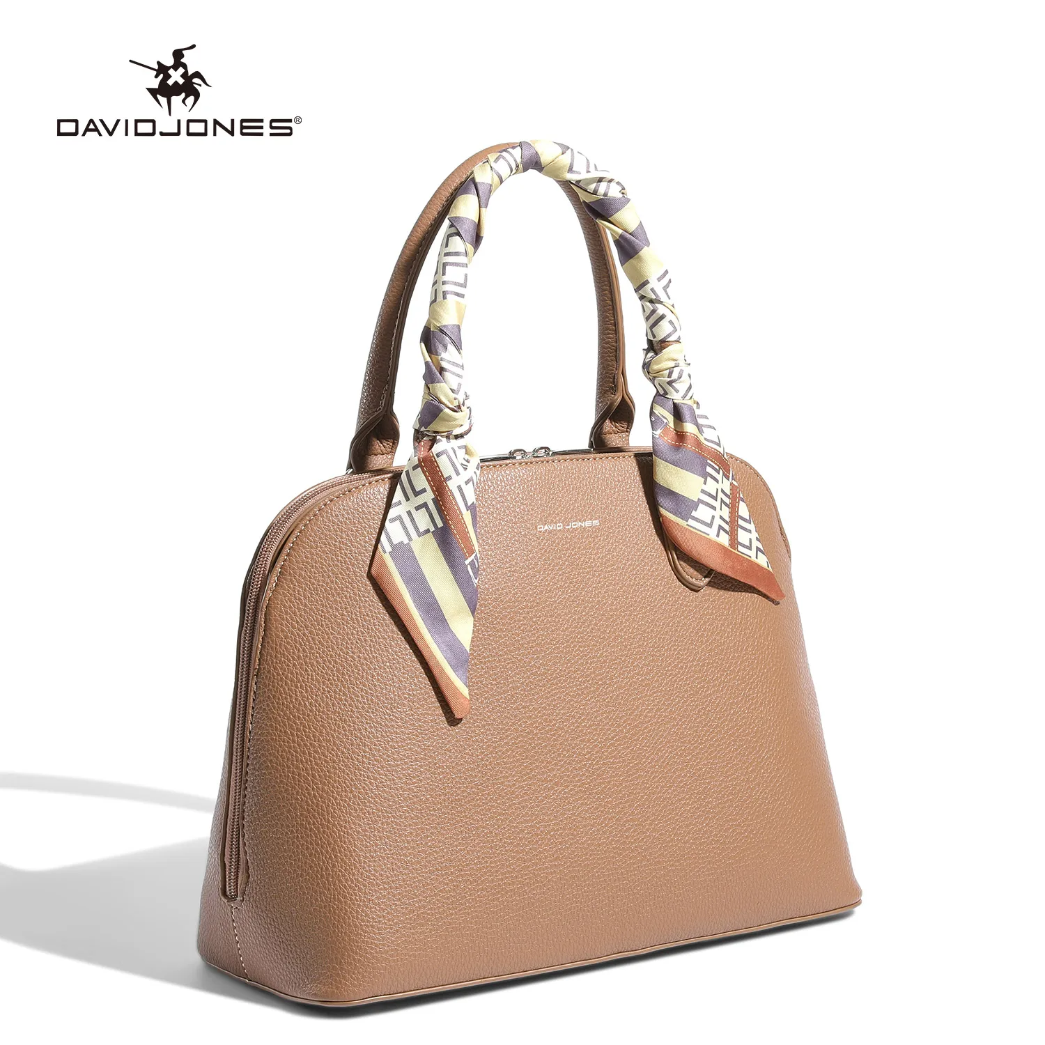 2024 New David Jones Paris Women Top-Handle Bags PU Leather Female Crossbody Bag Large Plain Lady Shoulder Bag Business