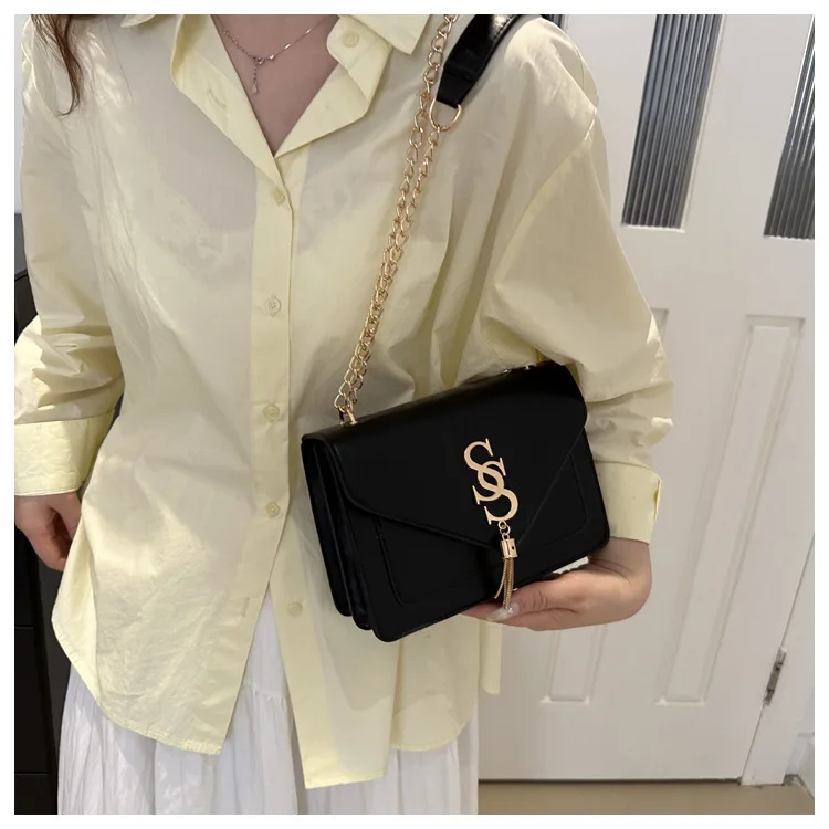 우아한 라이트 토트백 2025 신상 여성용, 부드러운 프린지 숄더백, 모든 경우에 적합한 다용도 스퀘어 크로스백