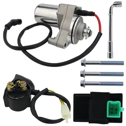 3 Bolt Starter Motor & Solenoid Relay & CDI for 50 70 90 100 110 125cc ATV Dirt Bikes Go Karts Pit Bike Quad 4 Wheelers Taotao