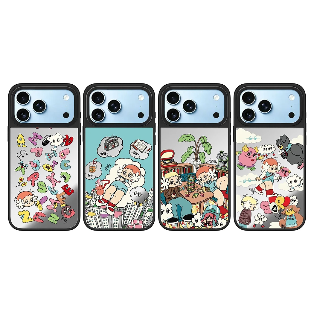 6082430 Mirror Surface Magnetic Phone Case Cover for IPhone 13 14 15 16 17 18 Pro Max Case