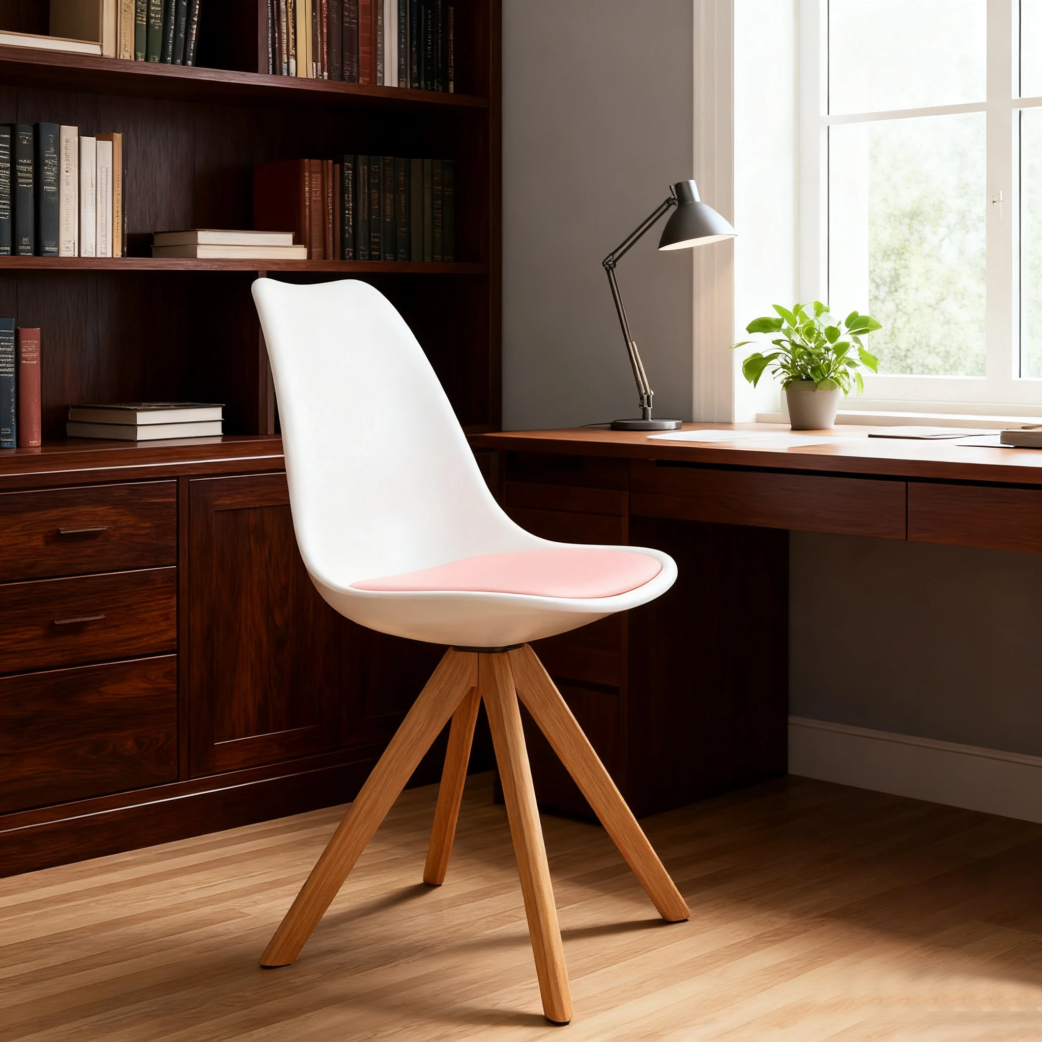 10PCS Modern Luxury Nordic Home Kitchen Restaurant Cafe Silla Dining Tulip Plastic Chairs with Leather Cushion ivy31