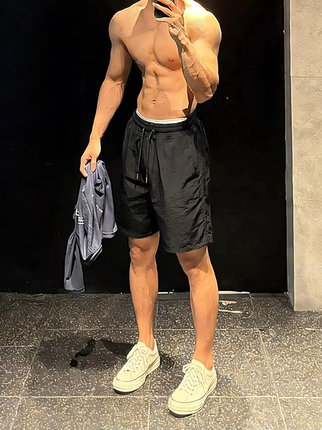 

Мужские спортивные шорты Bla American Fitn Sports Quick Dry для бега и тренировок, повседневные, средней длины, быстросохнущие, комфортные