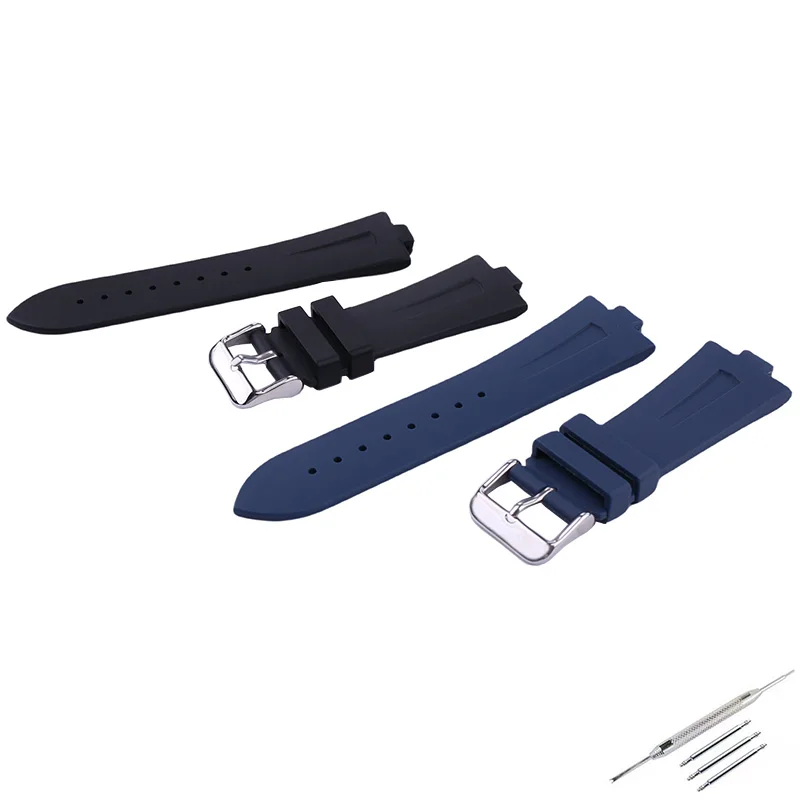 25mm men's silicone watch band for Vacheron Constantin p47040 47450 49150 vc convex watch band women's sport rubber wristband