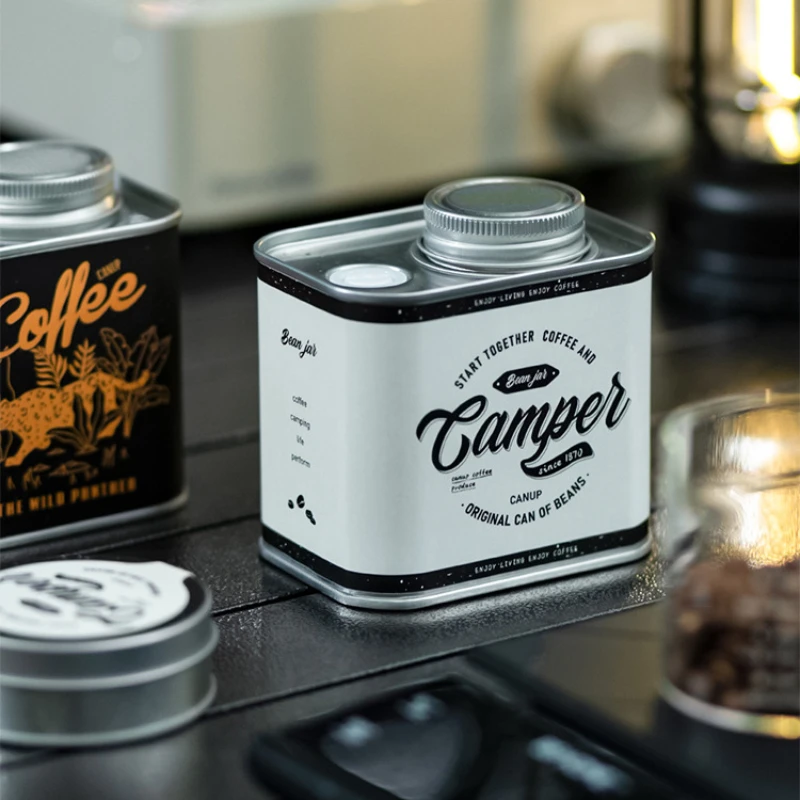 1/2 قطعة جرة تخزين المطبخ المنزلية ، جرة حبوب البن مختومة ، جرة حبوب القهوة للتخييم في الهواء الطلق مقاومة للرطوبة والحفاظ على الطازجة