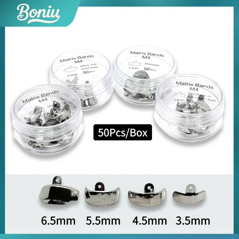 

Dental Matrix Bands Niti Spring Clamping Ring Sectional Contoured Matrix Bands Dentistry Instrument Tools Short/tall/wide Prep