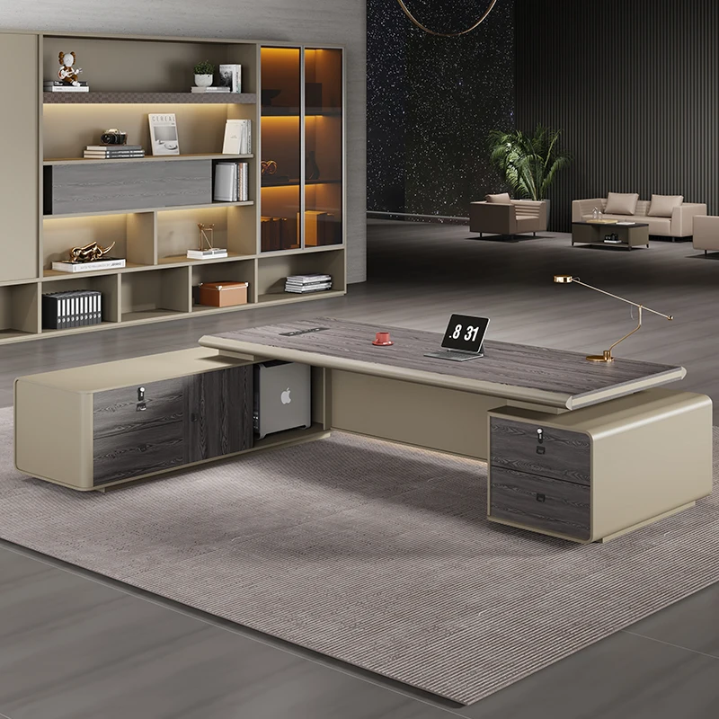 

Office leader's desk President's table Boss table large desk Office furniture Chairperson's table furniture