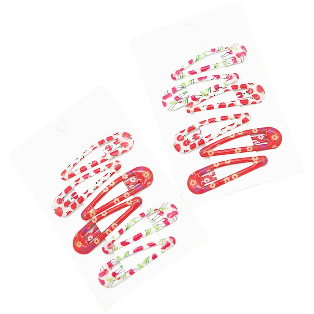 

12pcs Cherry Hair Clips High Quality Kids Barrette Water Drop Metal Hairpin Simple Design Party Daily Life Girls Teens Hair
