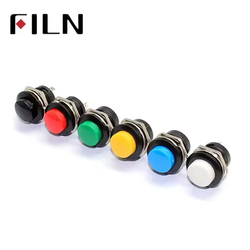 

FILN 16mm Plastic push button switch OFF-(ON) Momentary normally open