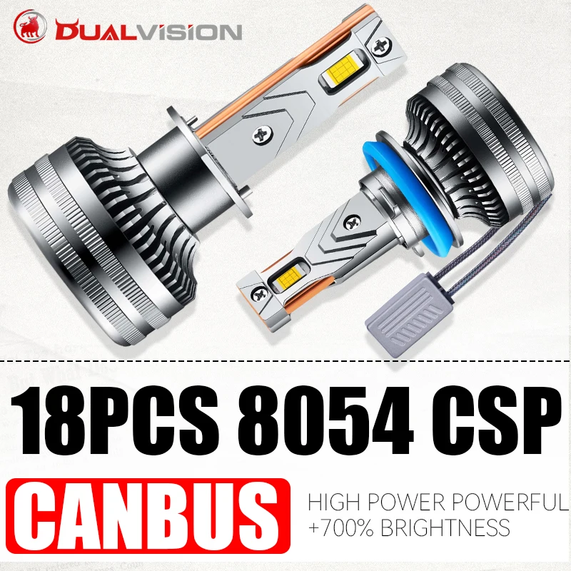 

Bullvision H4 H3 H7 LED Headlights 1000W H11 H1 H8 HB3 9005 9006 HB4 H9 9012 HIR2 8054 CSP CHIPS CANBUS 700% Brighter Car Light