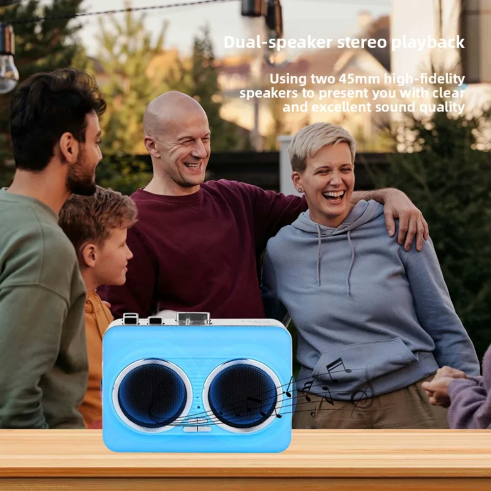 Lecteur de cassettes USB, Capture Audio musicale, lecteur de cassettes, convertisseur de bande vers MP3 sur PC avec double haut-parleur pour clé USB iPod