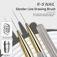 RSNAIL-pinceles delineadores para decoración de uñas, pluma de pintura de línea de uñas a rayas francesas, pincel de dibujo de línea larga y delgada de 18mm, herramienta de manicura DIY de Gel UV