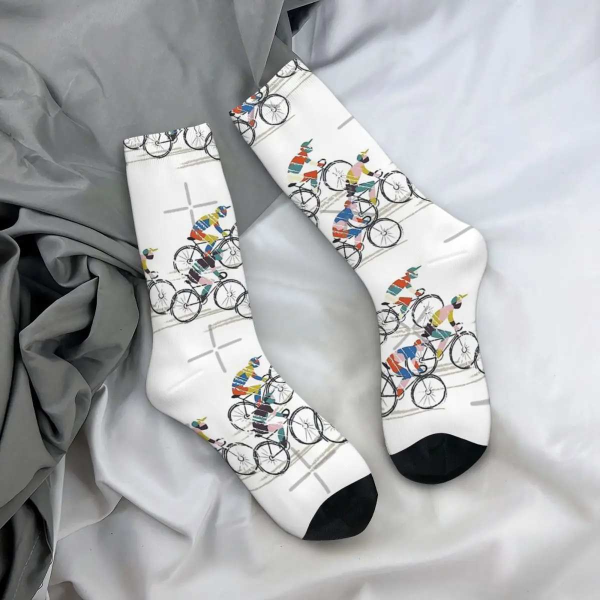 Ride To Win Triathlon Unisex Winter Socks Hip Hop Happy Socks street style Crazy Sock