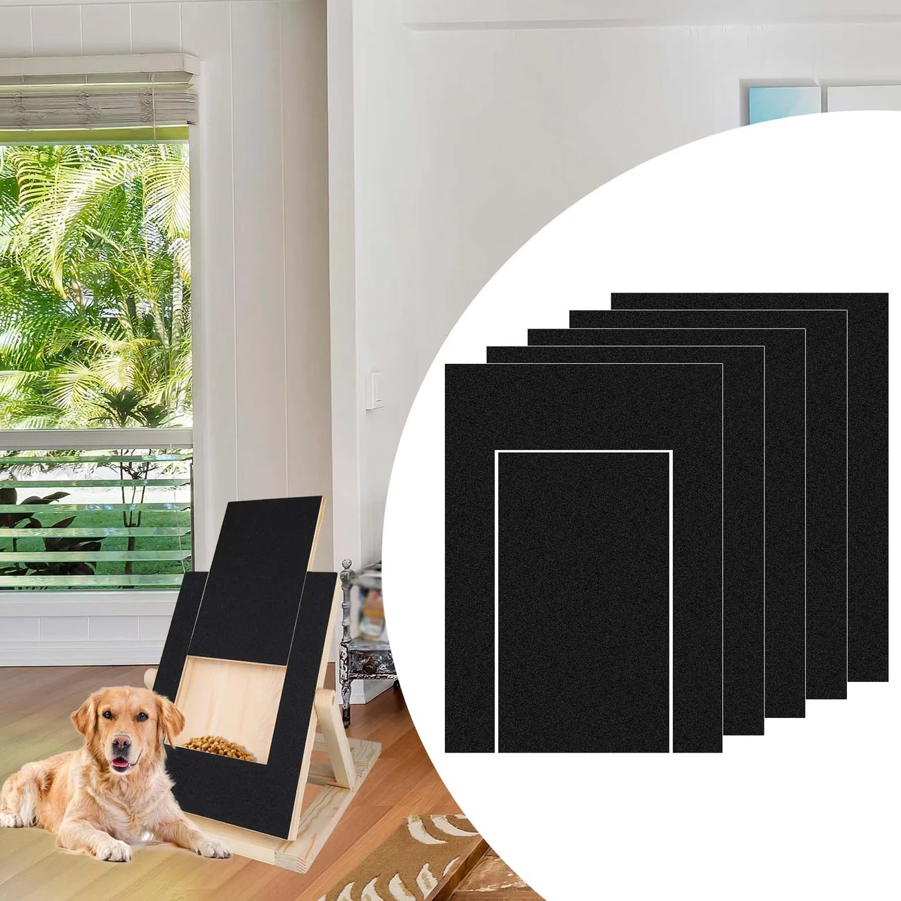 5Pcs Dog Nail File Replacement Pads Self‑Adhesive Sandpaper With Treat Drawer Integrated Pet Nail Grooming Solution For Home Use