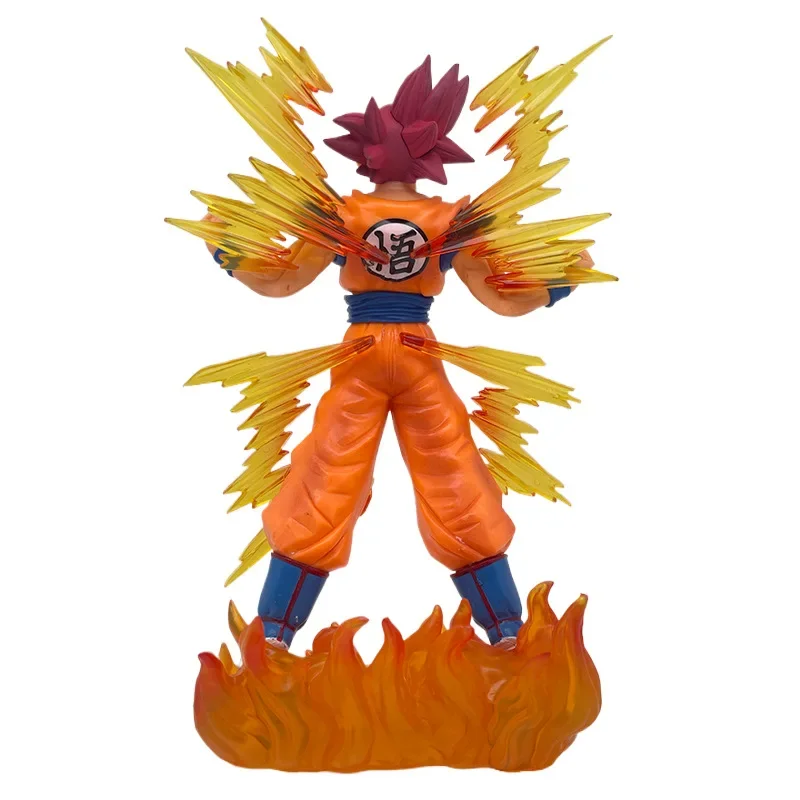 W magazynie Anime Dragon Ball Red Hair Sun Wukong Figurka Eksplozja Bitwa Super Saiyan God Goku Efekty specjalne Części Model Zabawki WB