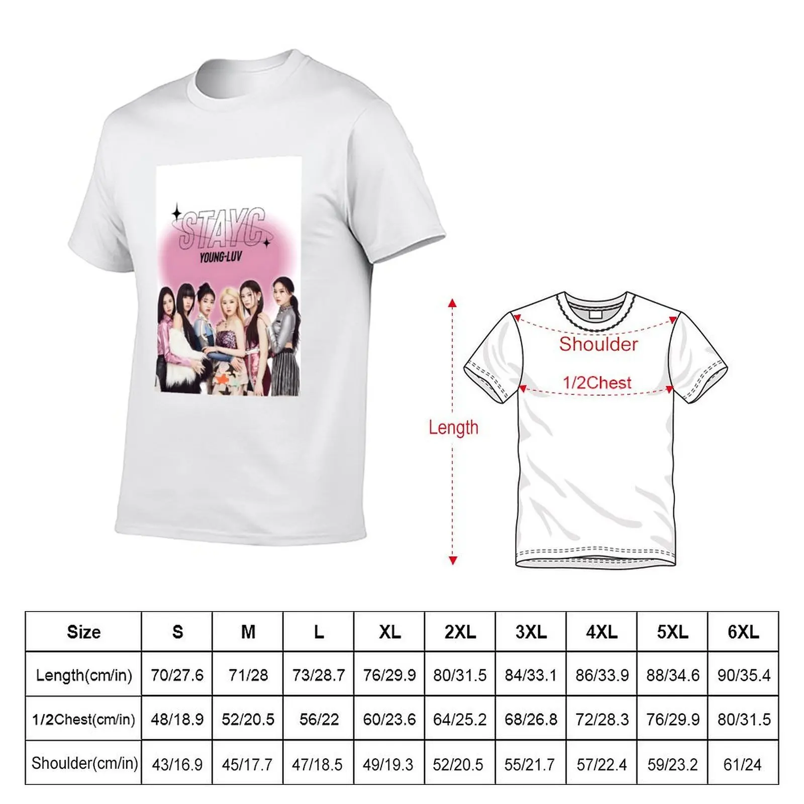 STAYC YOUNG LOVE T-Shirt t shirt custom print t shirts for man graphic vintage T-Shirt