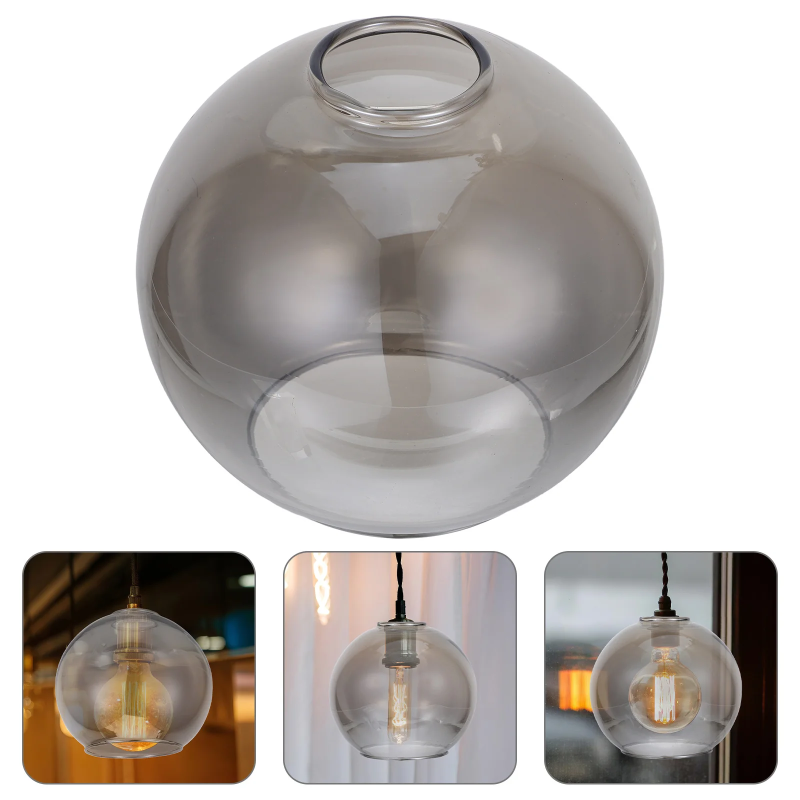 

Globe Ball Shaped Glass Lampshade Cover High Transmittance Lamp Cover for Bedroom Living Room Dining Room Home Light
