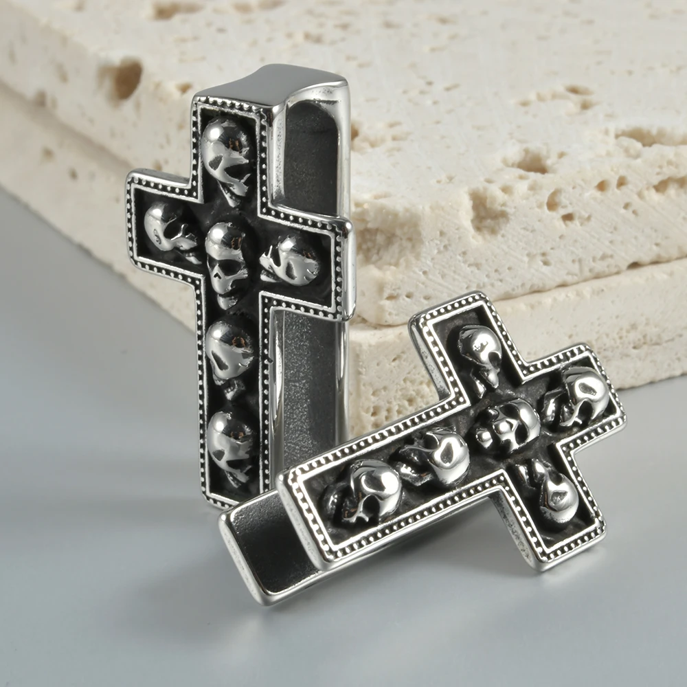 1PC Cross Skull Stainless 316L Steel Ear Weight Ear Hanger For Stretching Ear Expander Dangle Gauge Punk Piercing Jewelry