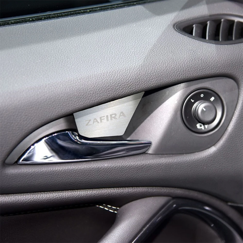 Naklejki/Osłony na klamki wewnętrzne drzwi do tunowania wnętrza samochodu Opel Zafira Tourer C Vauxhall 2011-2019, akcesoria